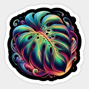 Monstera plant abstract Sticker